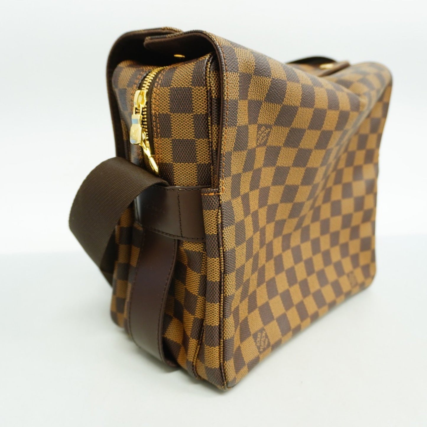 Louis Vuitton Naviglio, Brown, Canvas, shoulder