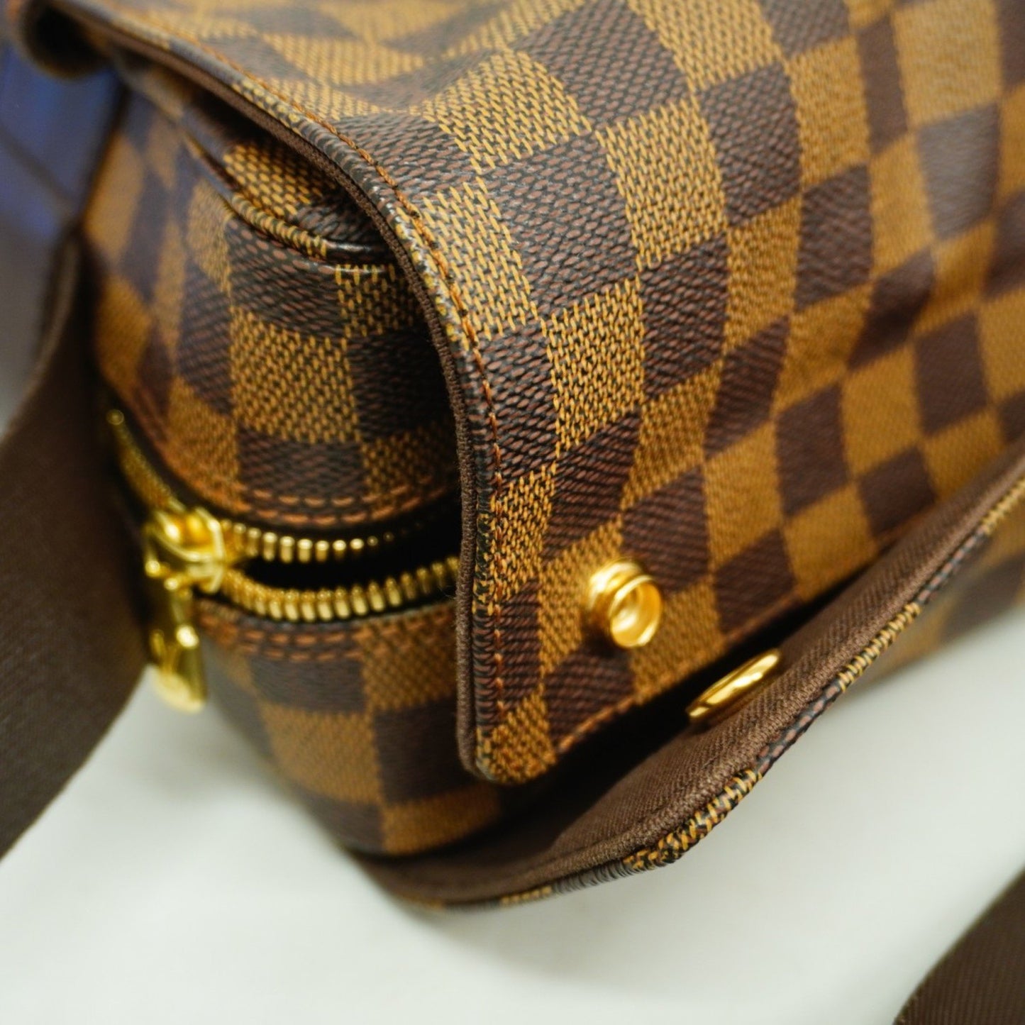 Louis Vuitton Naviglio, Brown, Canvas, shoulder