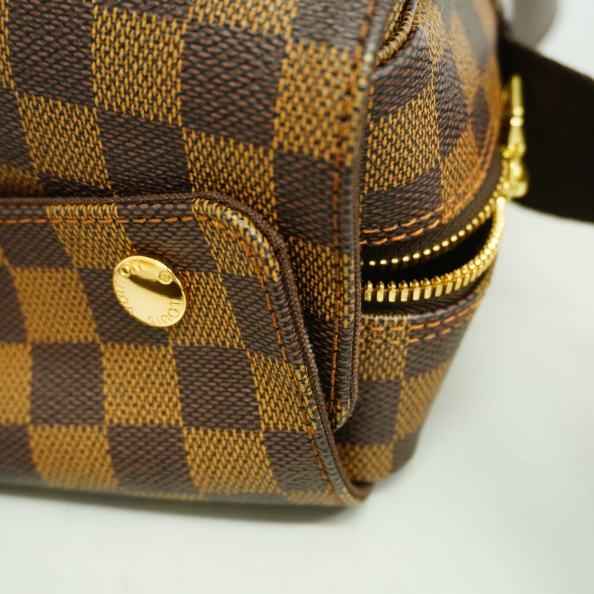 Louis Vuitton Naviglio, Brown, Canvas, shoulder