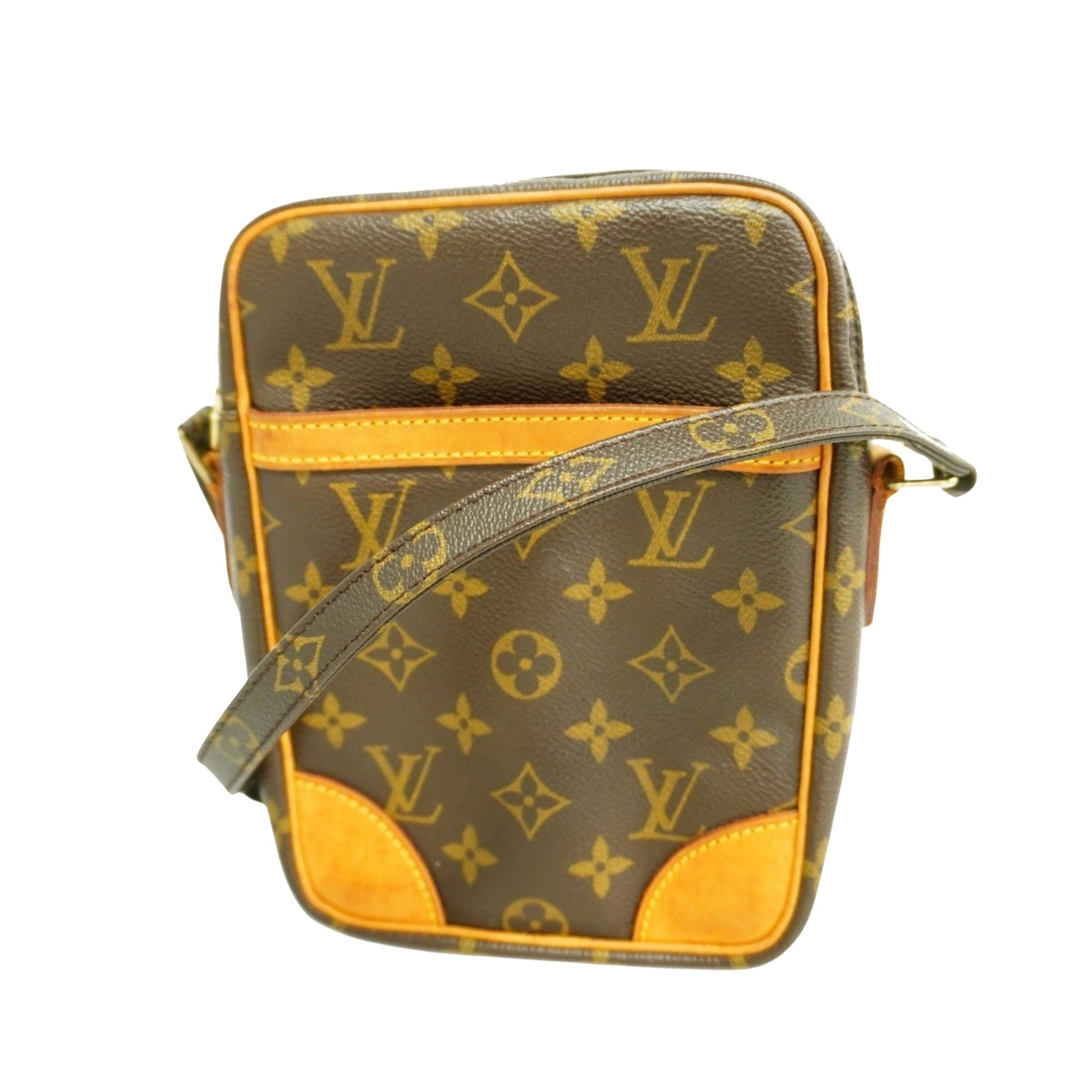 Louis Vuitton Danube, Brown, Canvas, shoulder