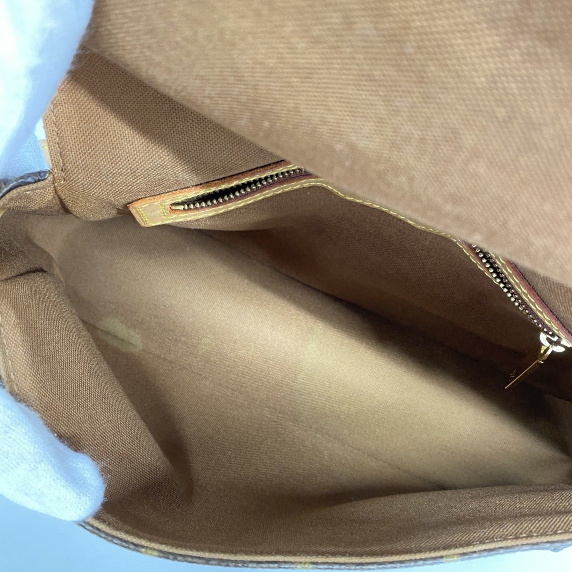 Louis Vuitton Mini looping, Brown, Canvas, shoulder