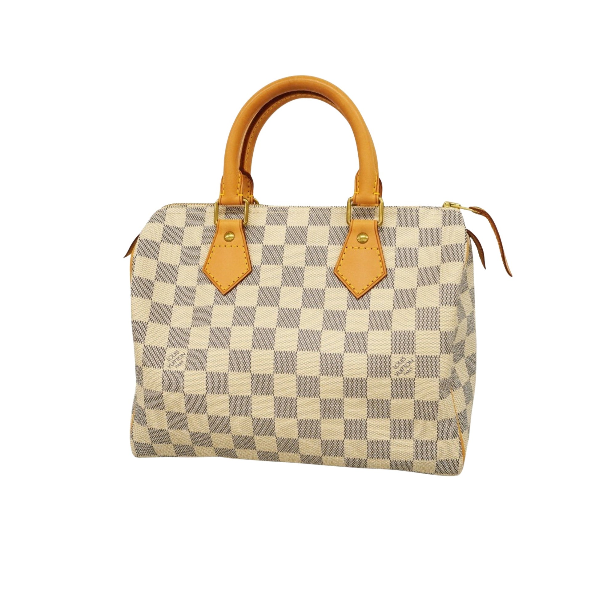 Louis Vuitton Speedy 25, White, Canvas, handbag