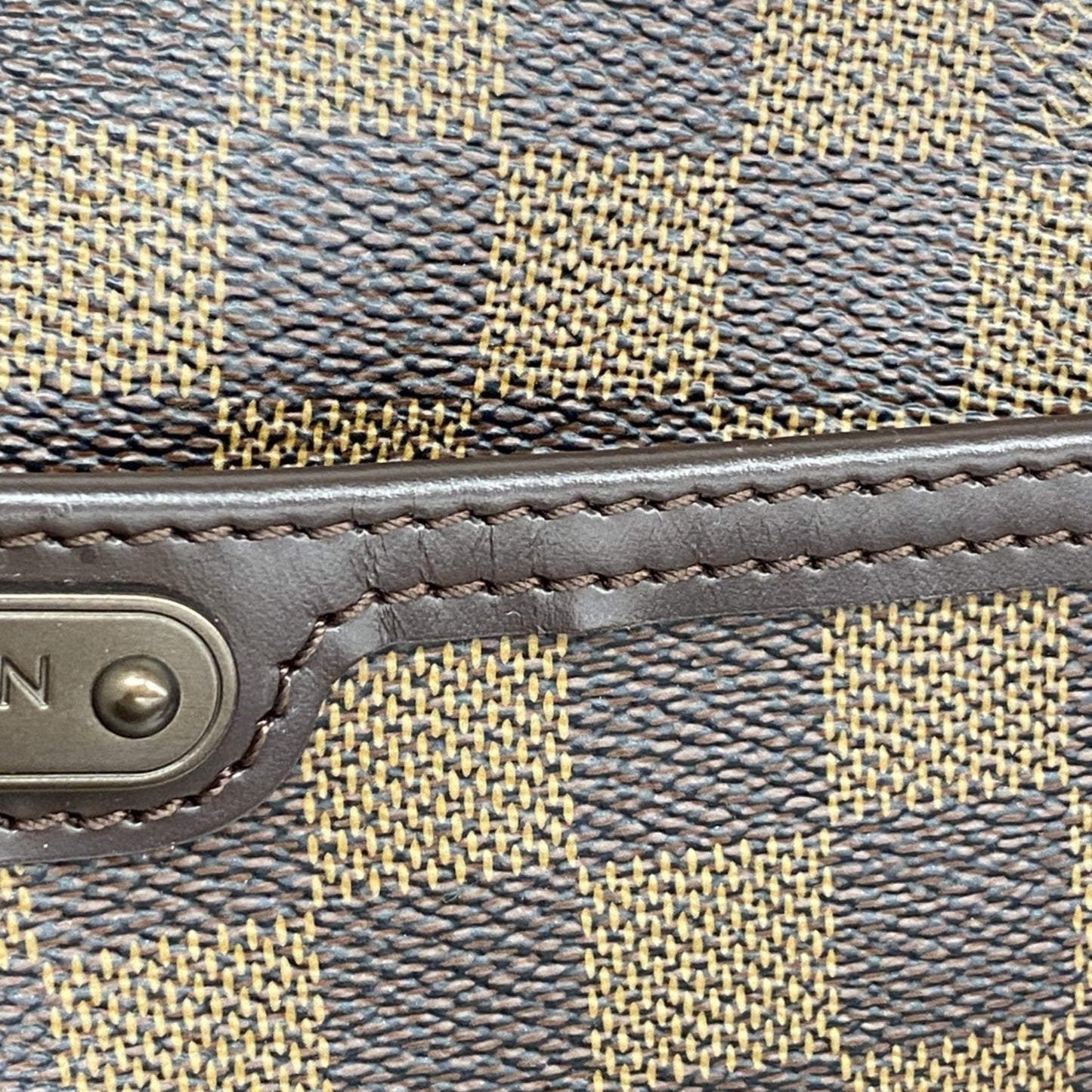 Louis Vuitton Bloomsbury, Brown, Canvas, shoulder