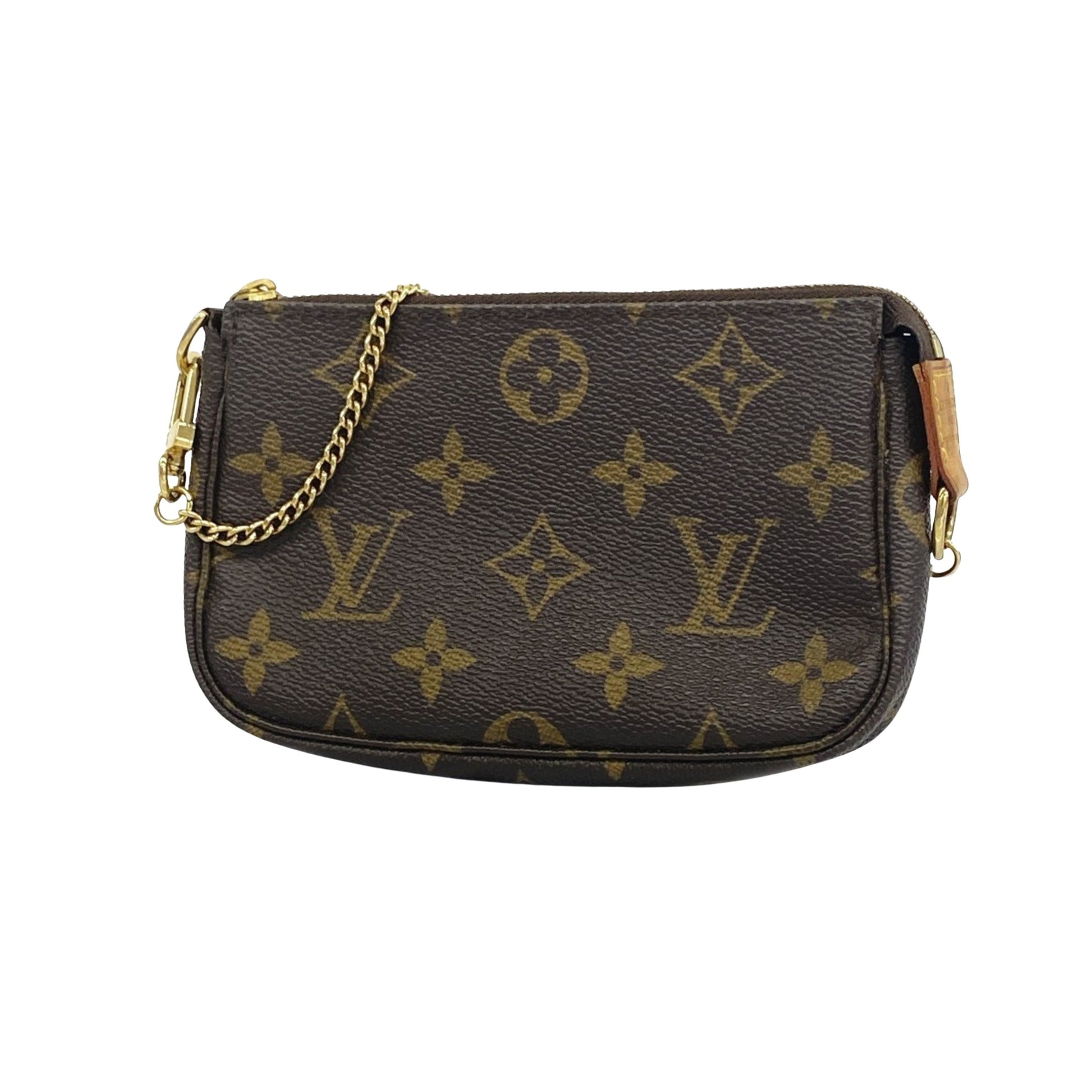 Louis Vuitton Mini Pochette Accessoires, Brown, Canvas, clutch