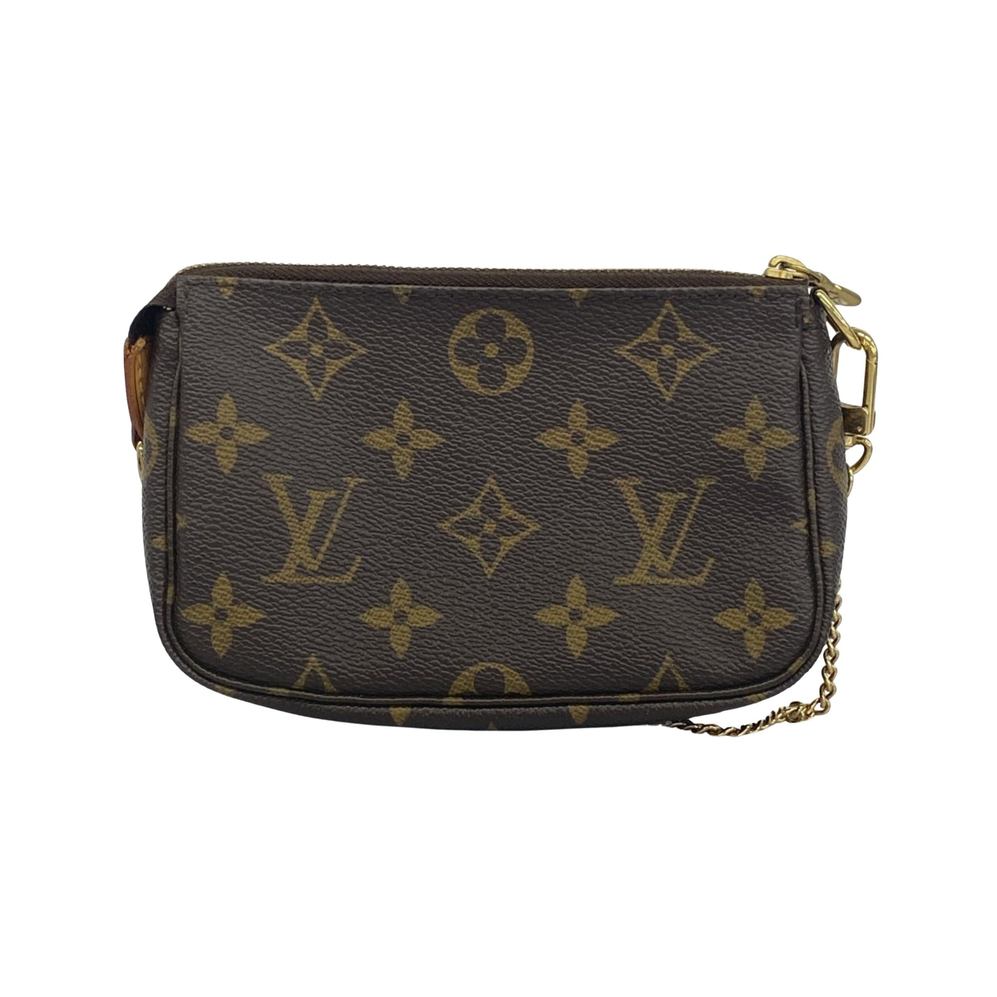 Louis Vuitton Mini Pochette Accessoires, Brown, Canvas, clutch