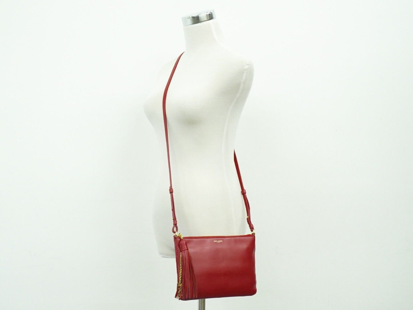 Saint Laurent, Red, Leather, shoulder