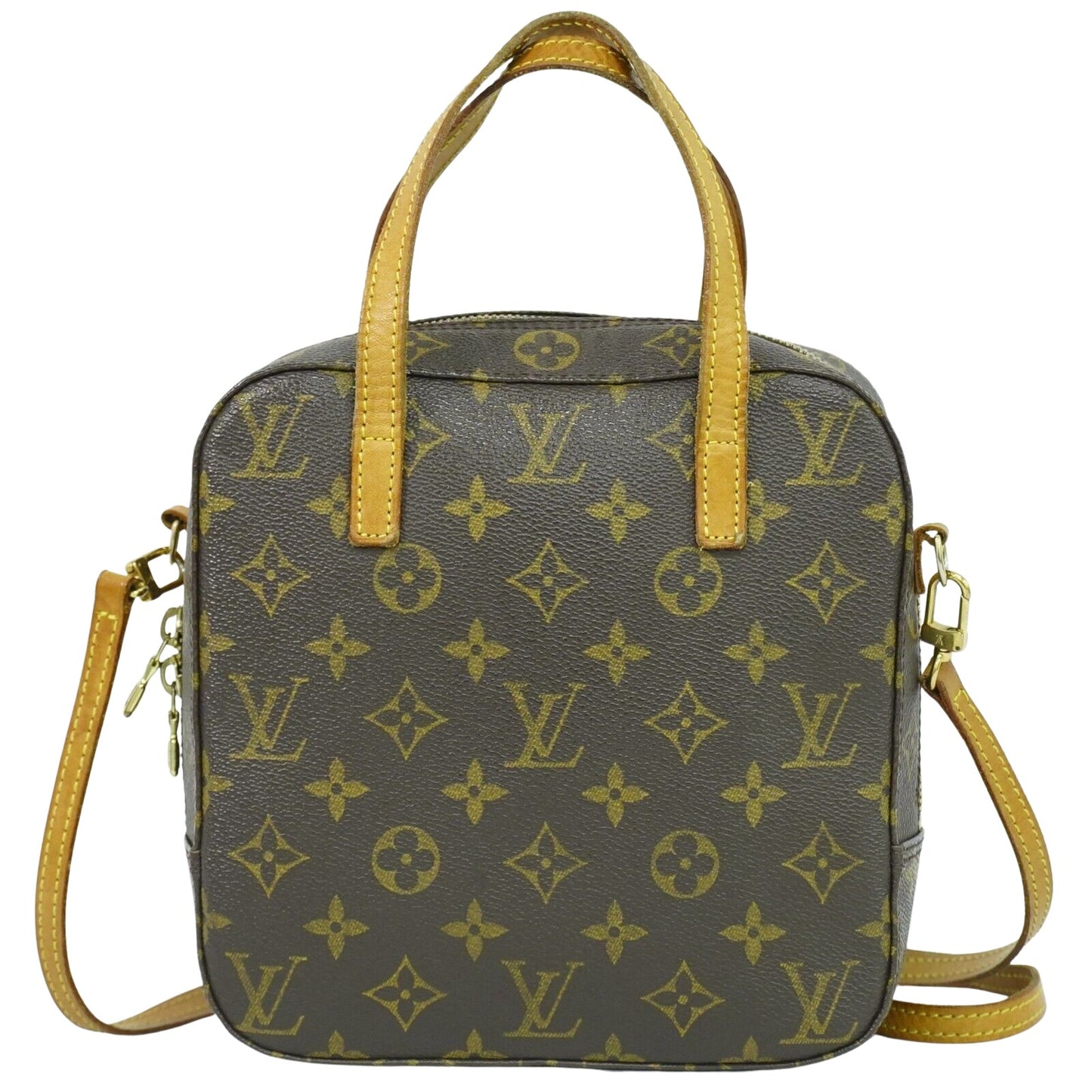 Louis Vuitton Spontini, Brown, Canvas, handbag