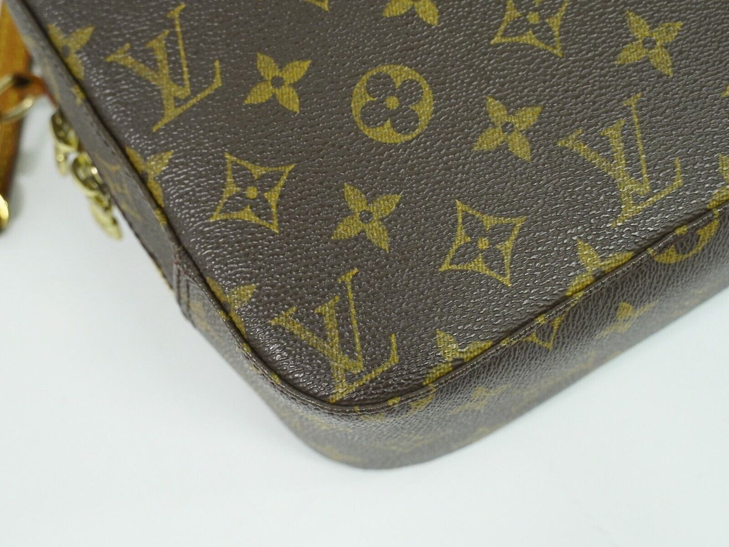 Louis Vuitton Spontini, Brown, Canvas, handbag