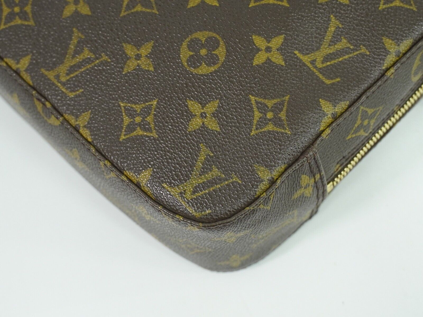 Louis Vuitton Spontini, Brown, Canvas, handbag