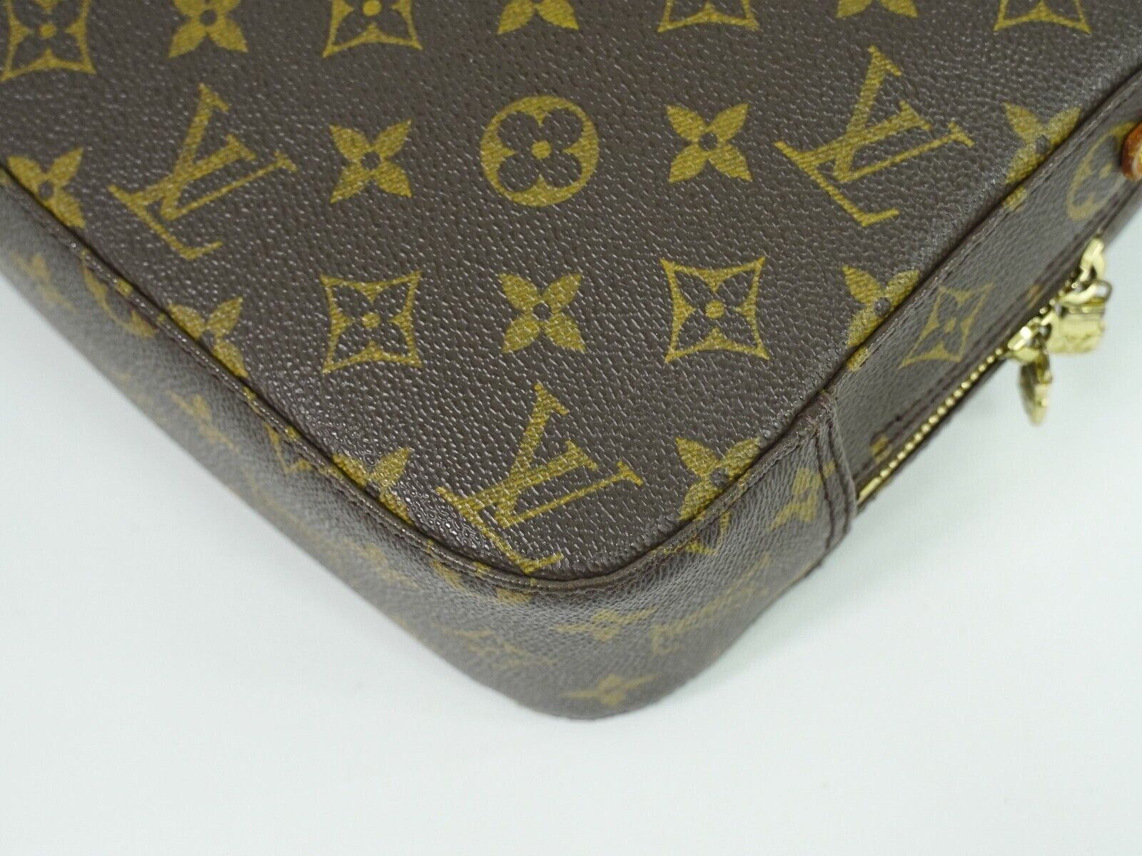 Louis Vuitton Spontini, Brown, Canvas, handbag