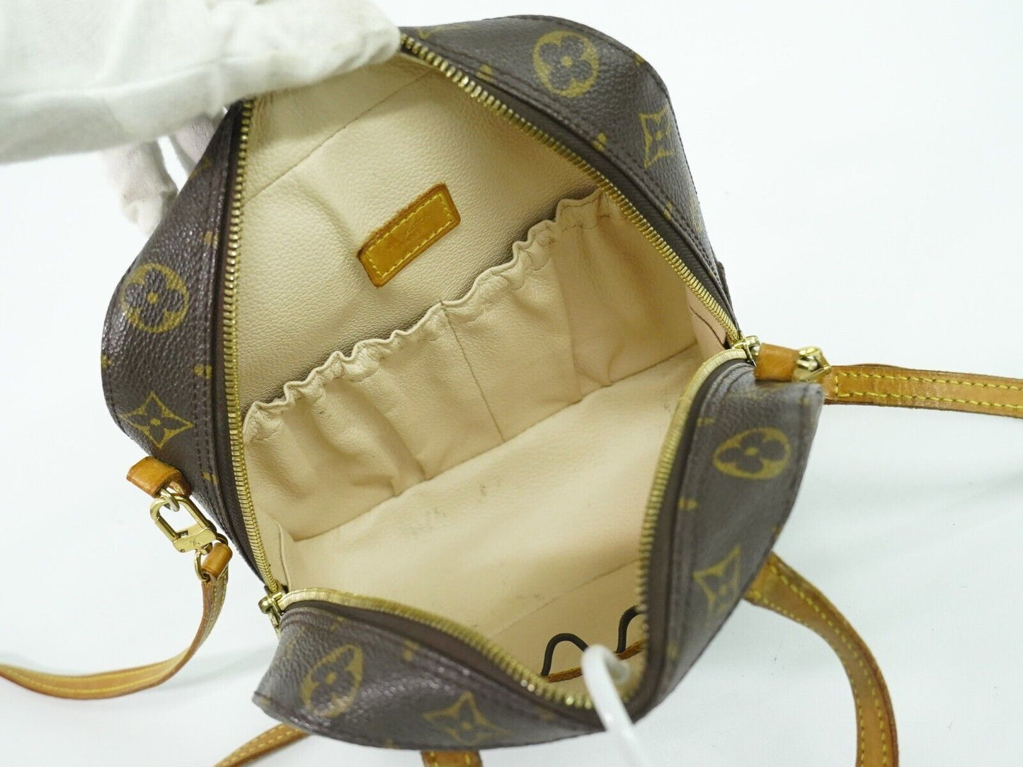 Louis Vuitton Spontini, Brown, Canvas, handbag