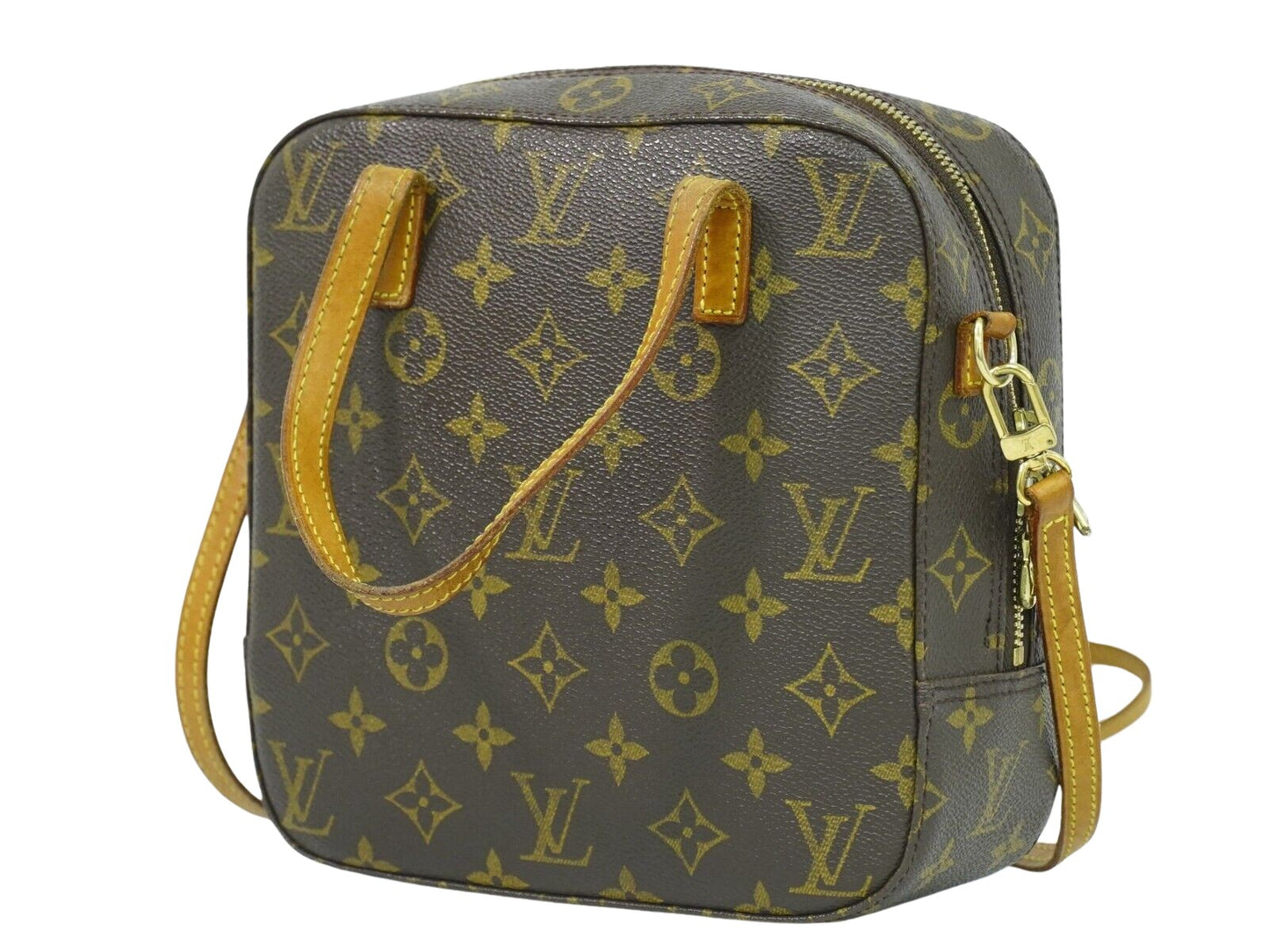 Louis Vuitton Spontini, Brown, Canvas, handbag