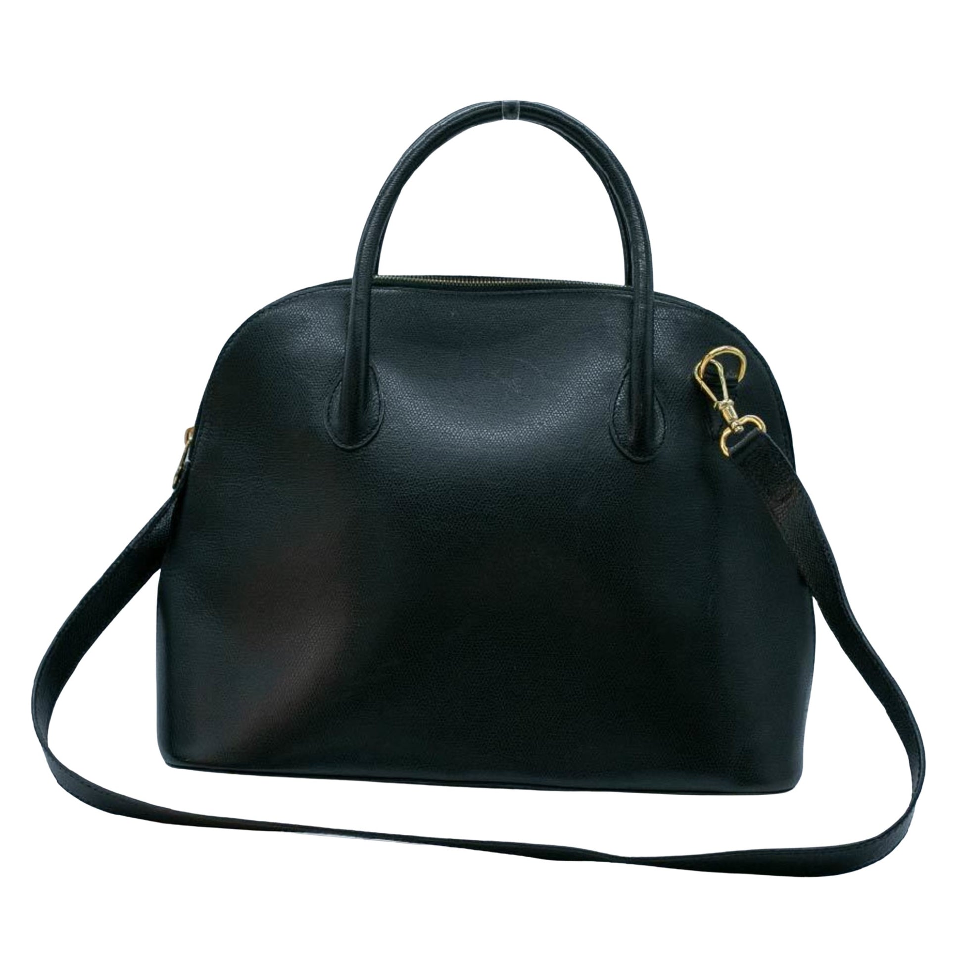 Céline Bolide, Black, Leather, handbag