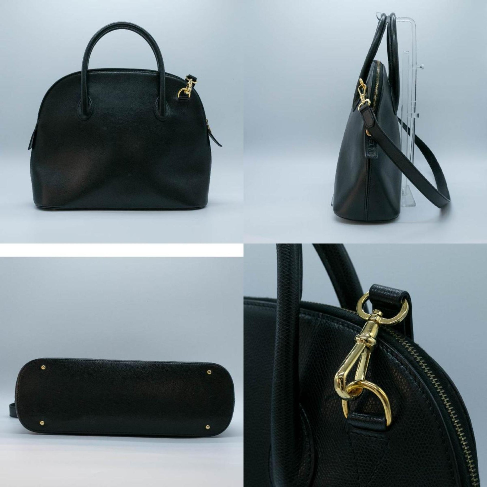 Céline Bolide, Black, Leather, handbag