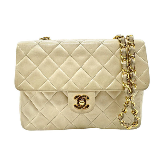 Chanel Flap bag, Beige, Leather, shoulder