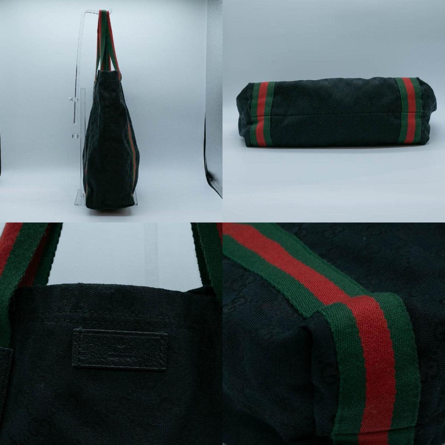 Gucci Ophidia, Black, Canvas, tote