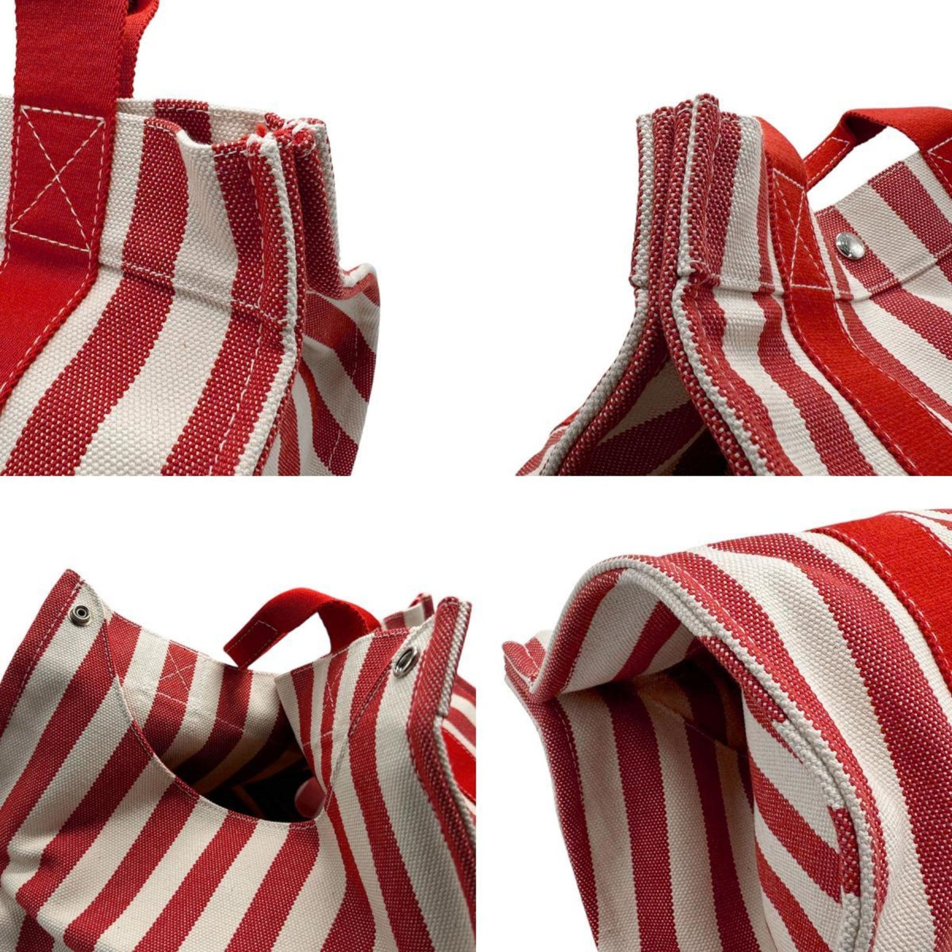 Hermès Cannes, Red, Canvas, handbag