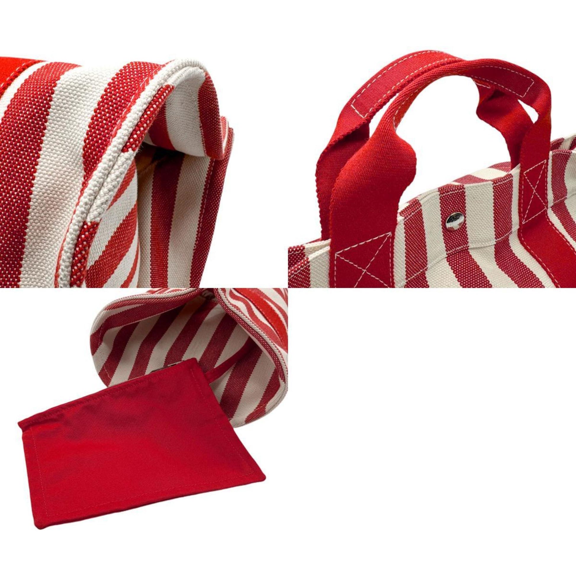 Hermès Cannes, Red, Canvas, handbag