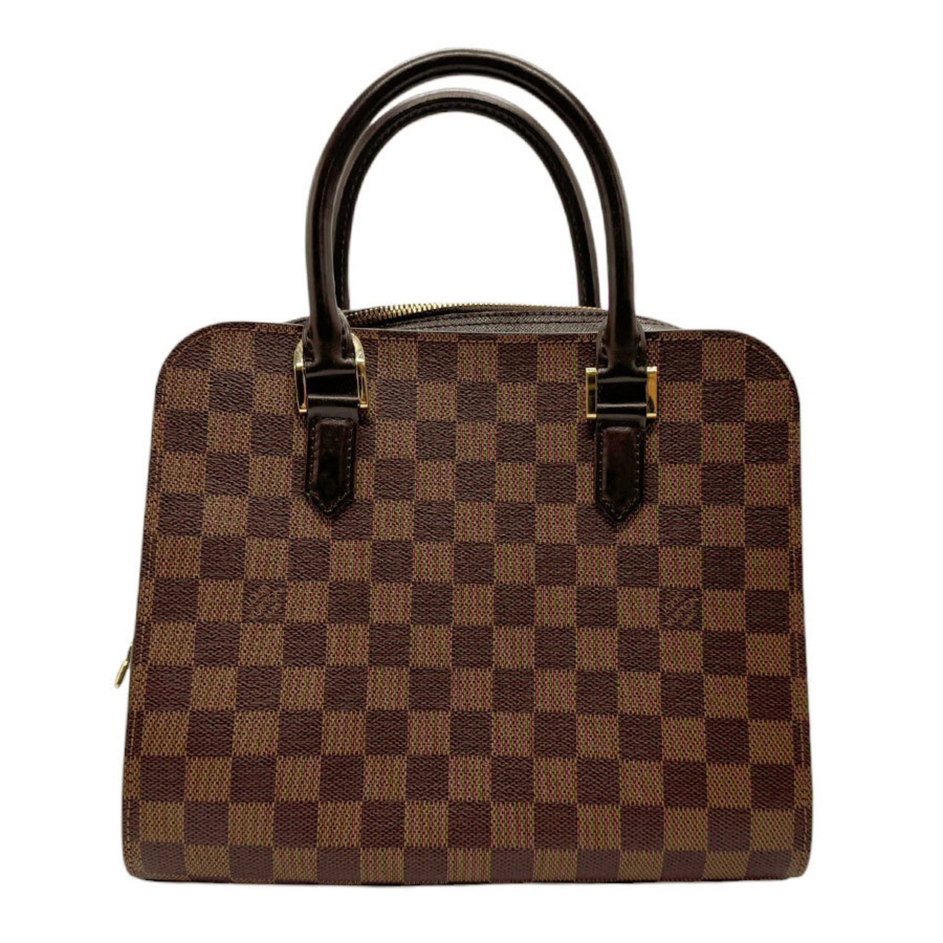 Louis Vuitton Triana, Brown, Canvas, handbag