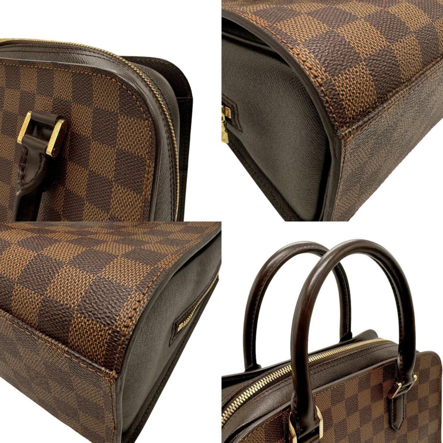 Louis Vuitton Triana, Brown, Canvas, handbag