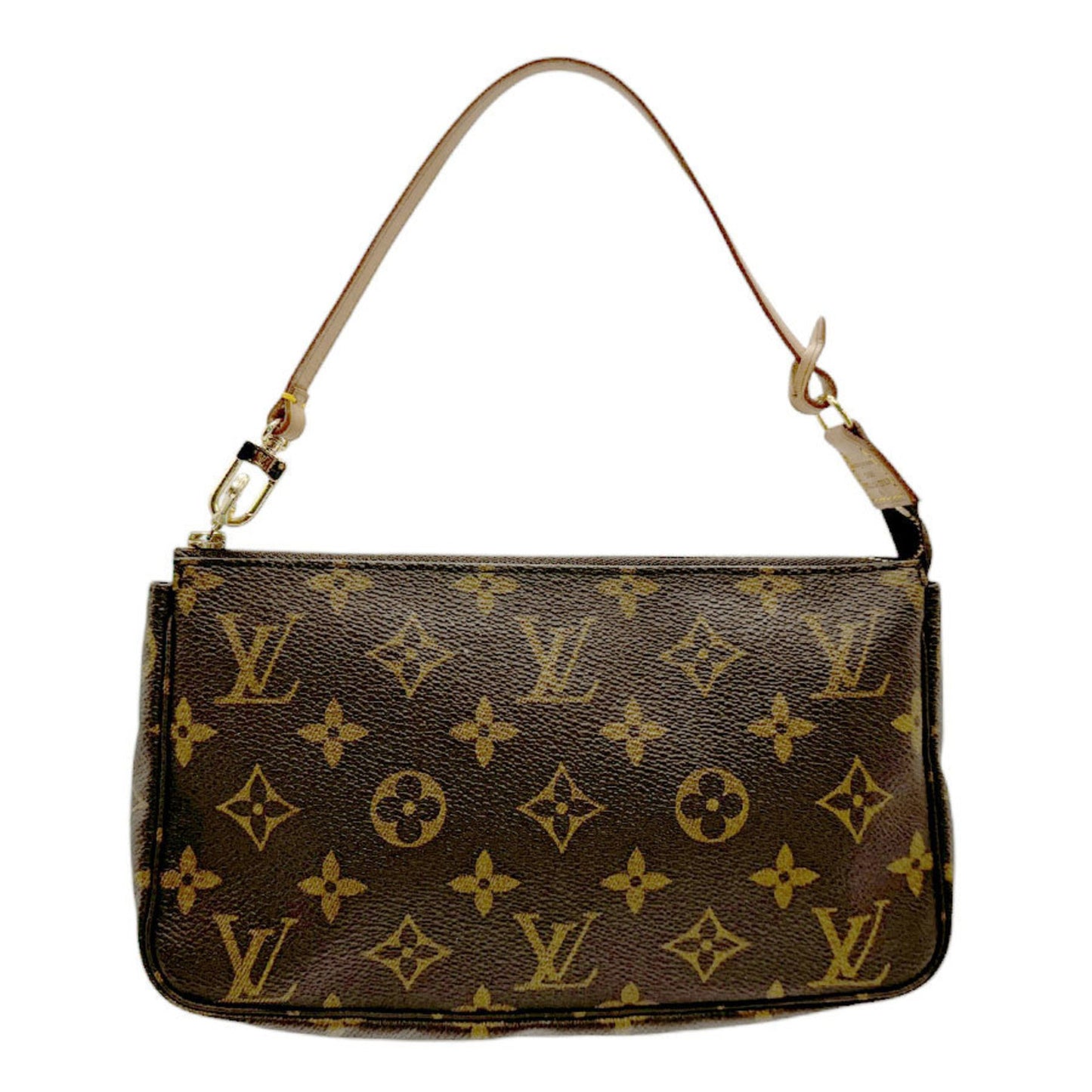 Louis Vuitton Pochette Accessoire, Brown, Canvas, clutch