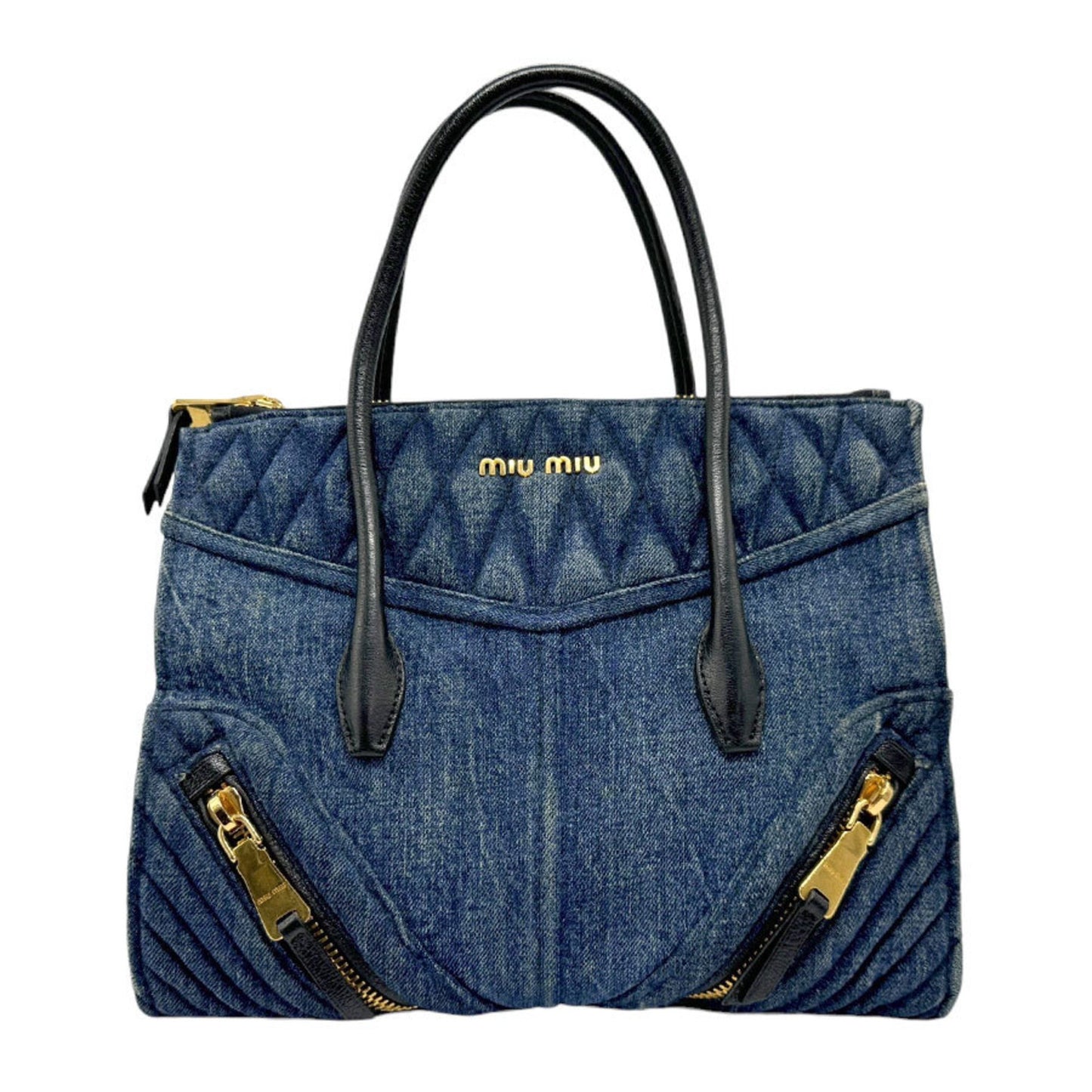 Miu Miu, Navy, Denim - Jeans, handbag