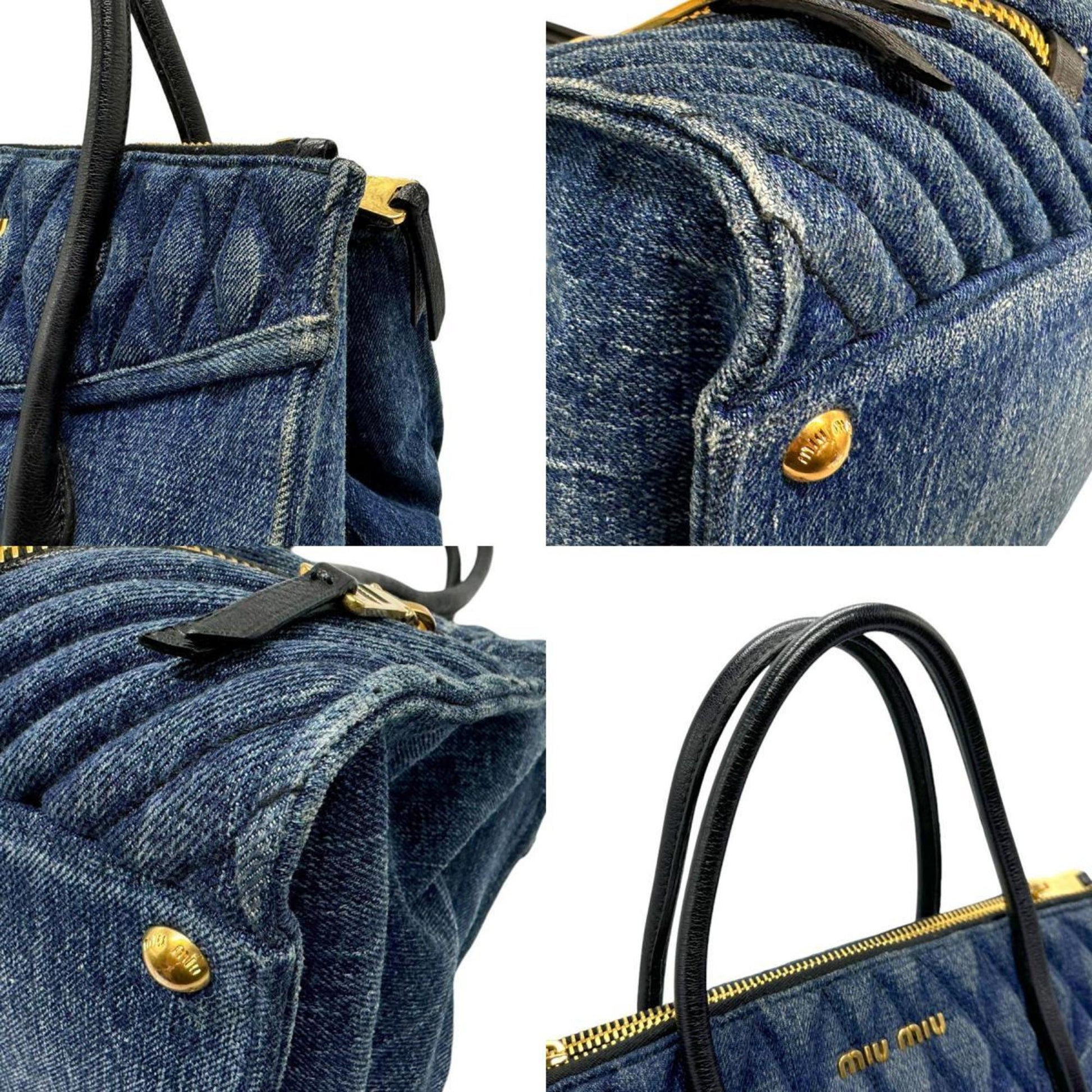 Miu Miu, Navy, Denim - Jeans, handbag