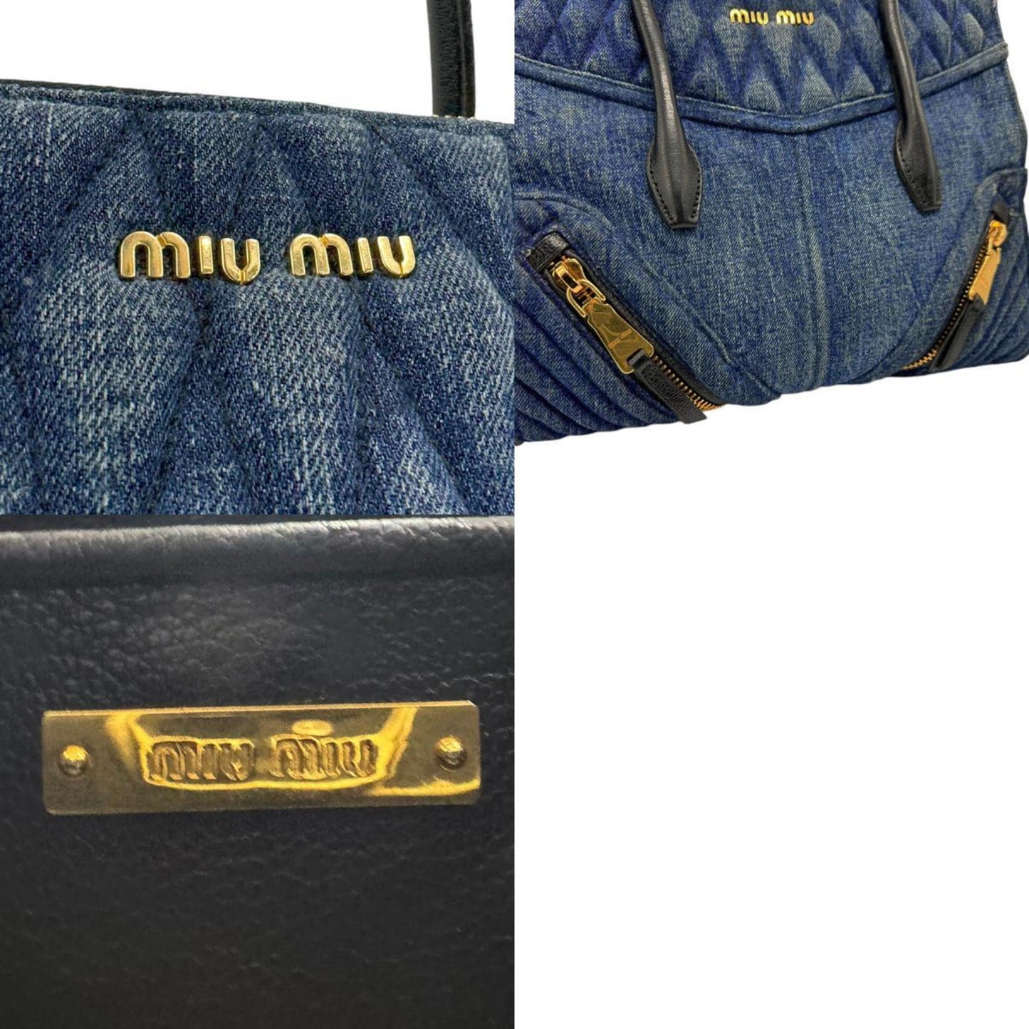 Miu Miu, Navy, Denim - Jeans, handbag