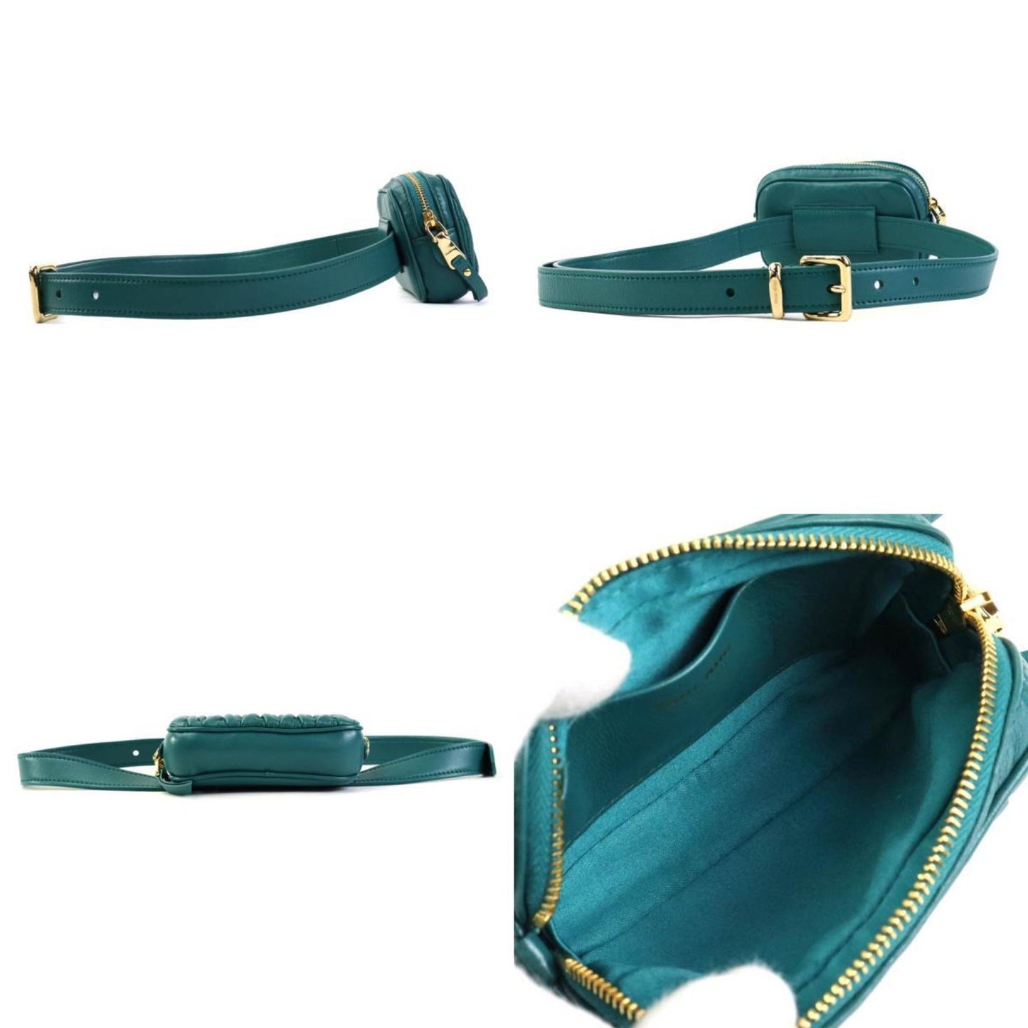 Miu Miu, Green, Leather, shoulder