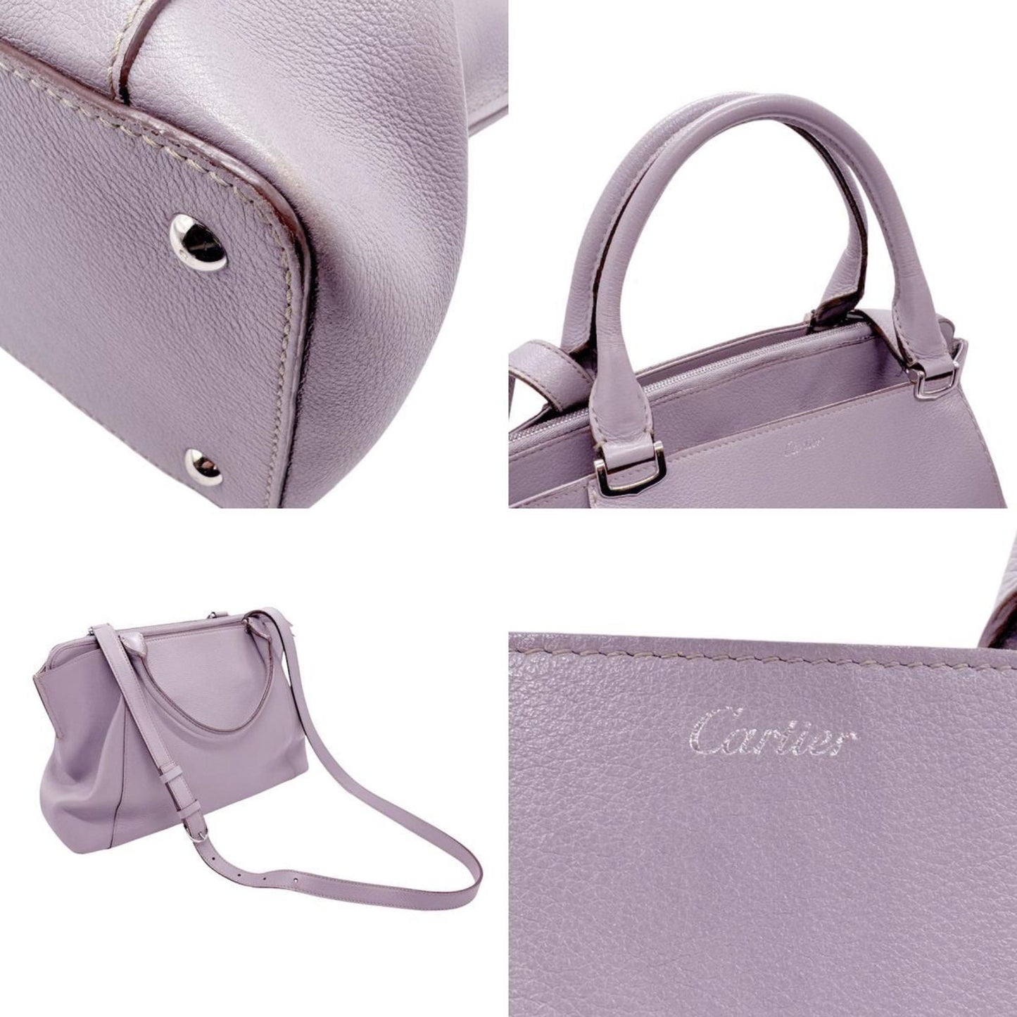 Cartier C de cartier, Purple, Leather, shoulder