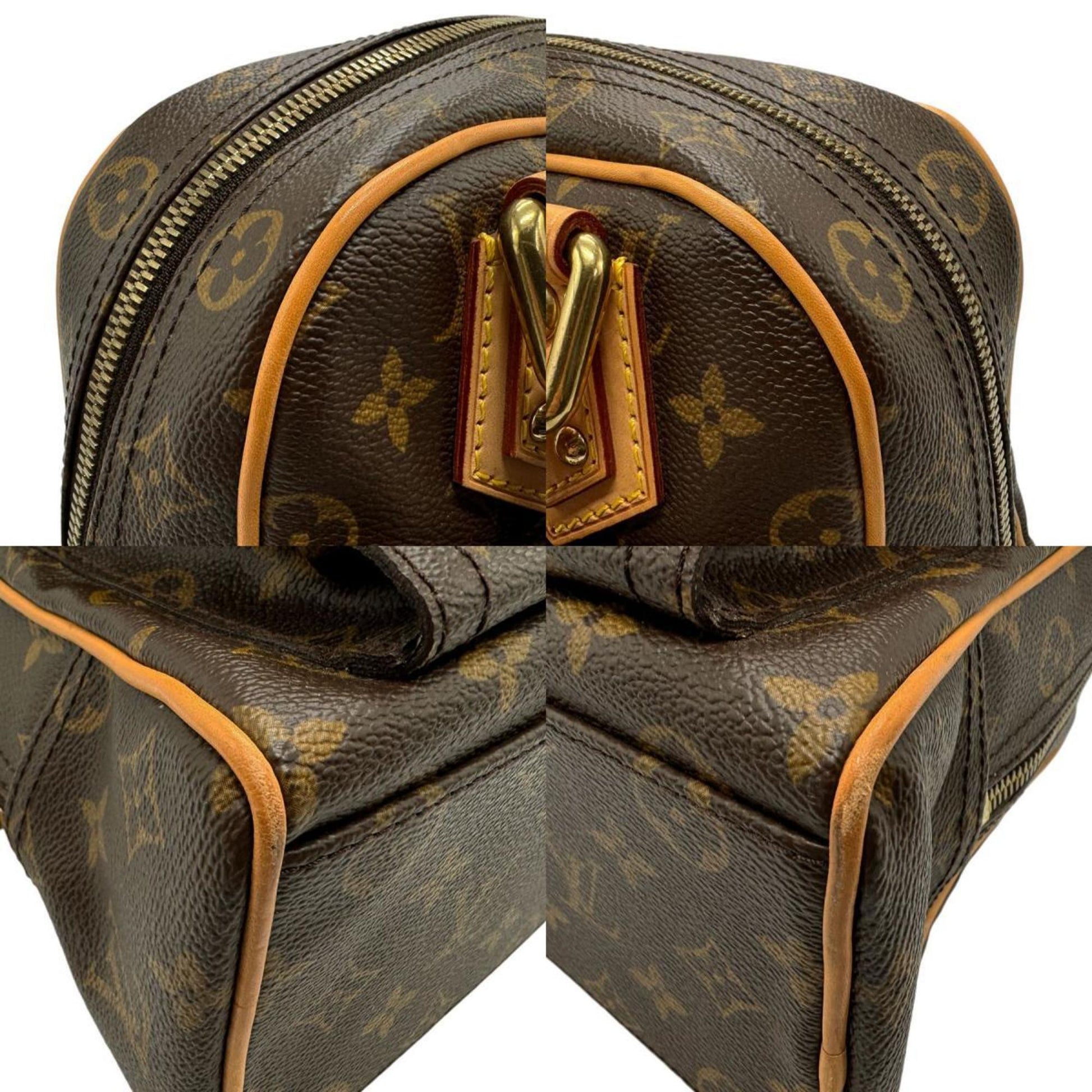 Louis Vuitton Manhattan PM, Brown, Canvas, handbag