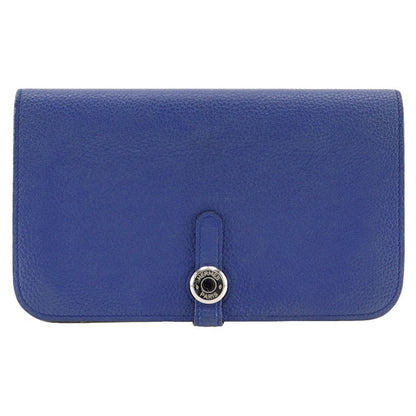 Hermès Dogon, Blue, Leather, wallet