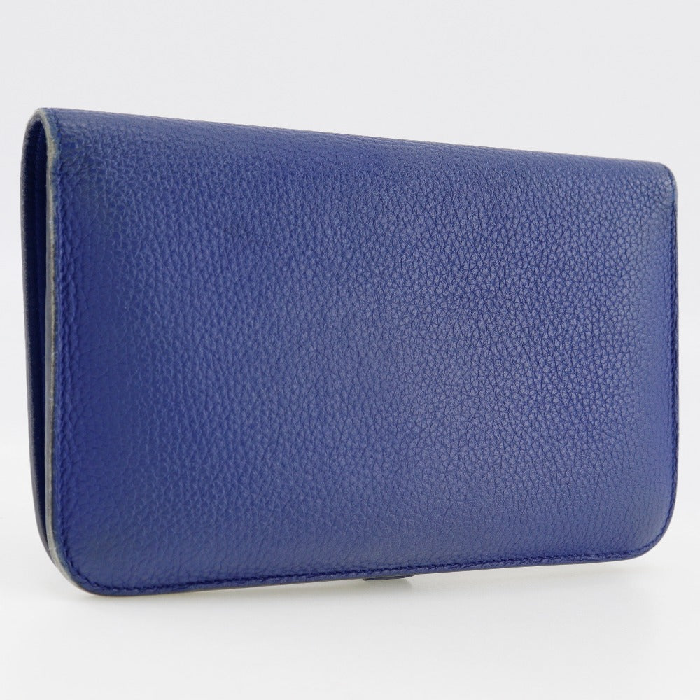 Hermès Dogon, Blue, Leather, wallet