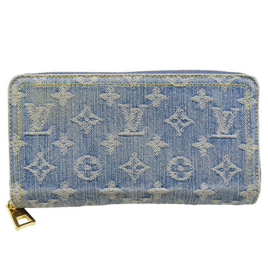 Louis Vuitton Zippy wallet, Blue, Denim - Jeans, wallet