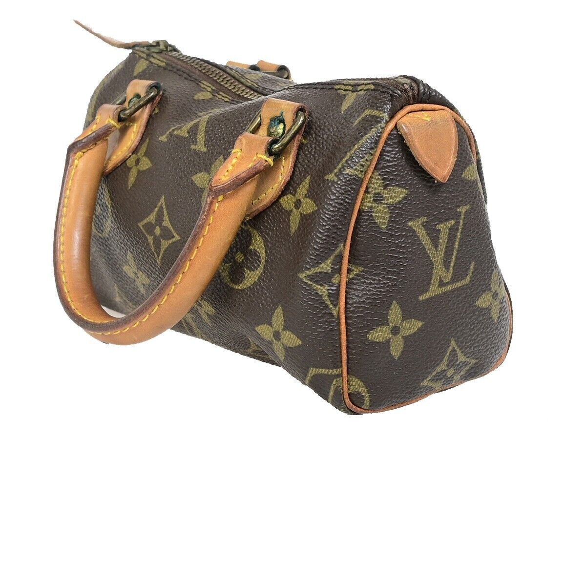 Louis Vuitton Mini speedy, Brown, Canvas, handbag