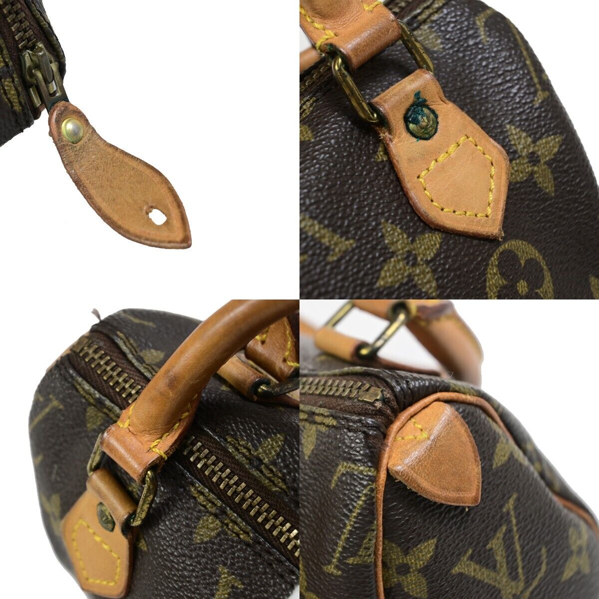 Louis Vuitton Mini speedy, Brown, Canvas, handbag