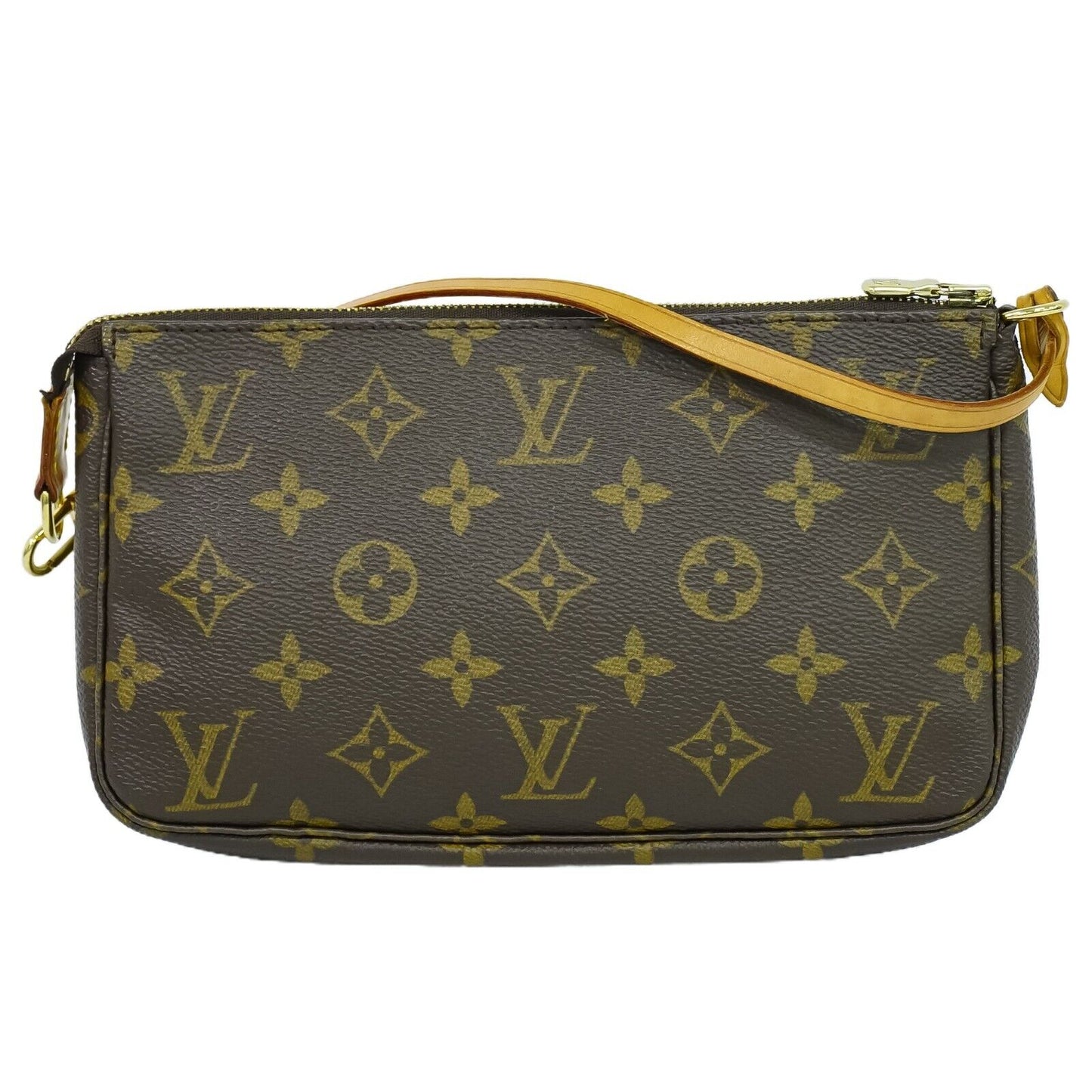 Louis Vuitton Pochette Accessoire, Brown, Canvas, handbag