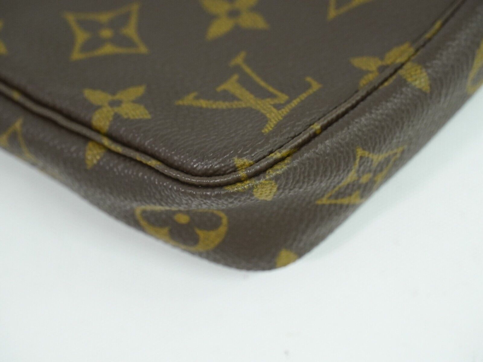 Louis Vuitton Pochette Accessoire, Brown, Canvas, handbag