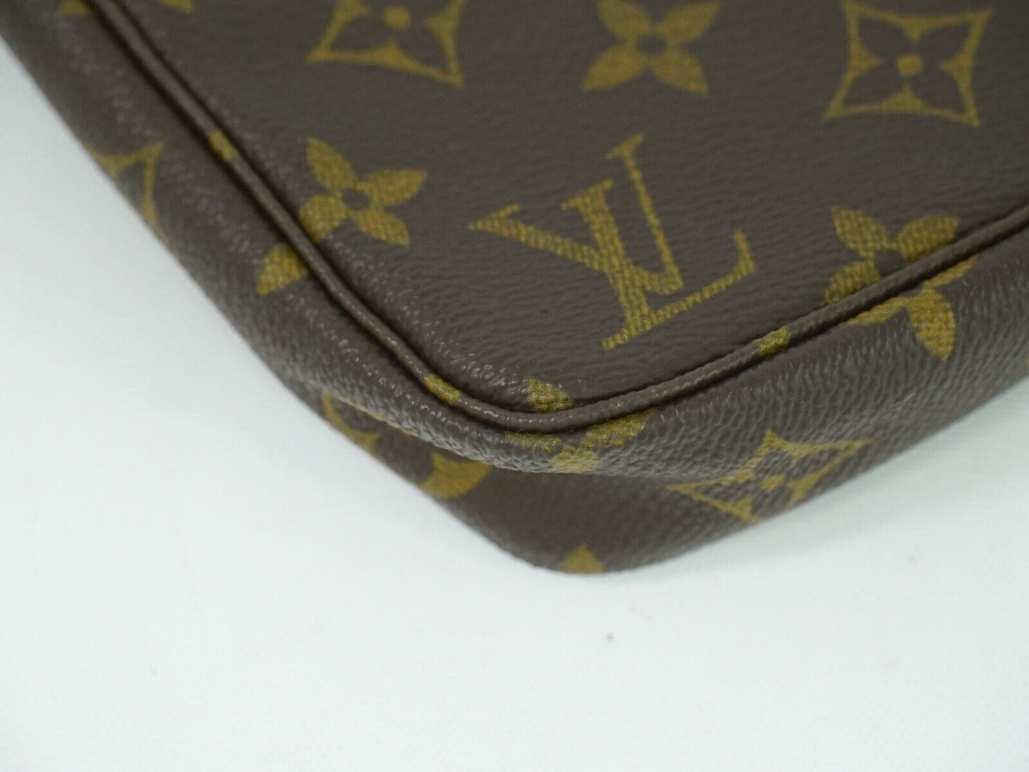 Louis Vuitton Pochette Accessoire, Brown, Canvas, handbag