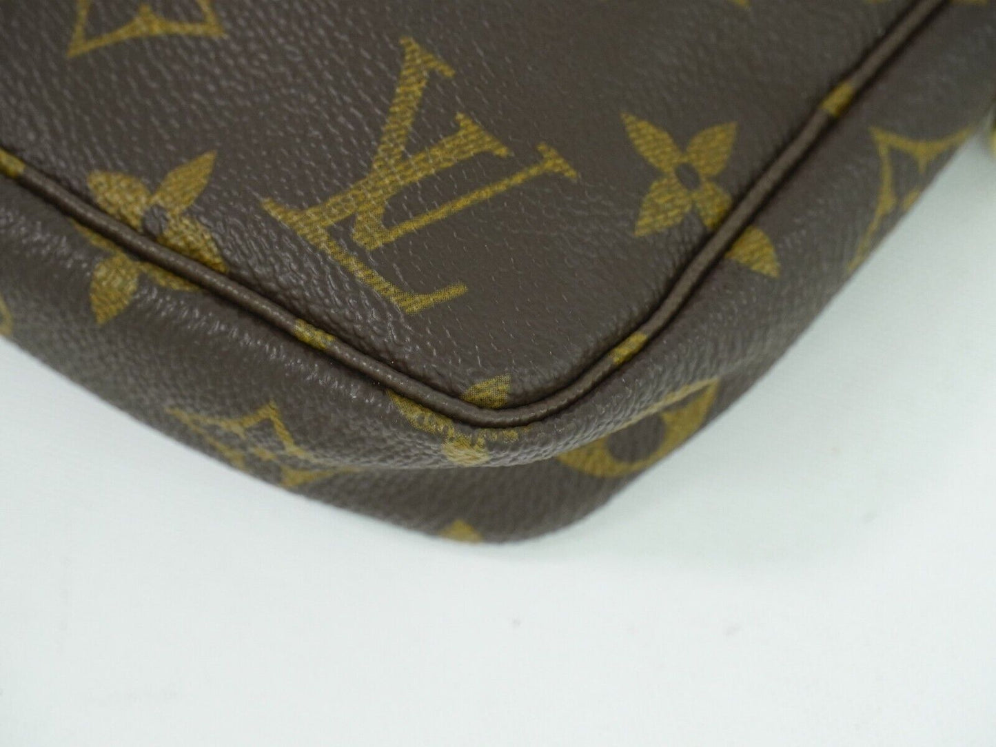 Louis Vuitton Pochette Accessoire, Brown, Canvas, handbag