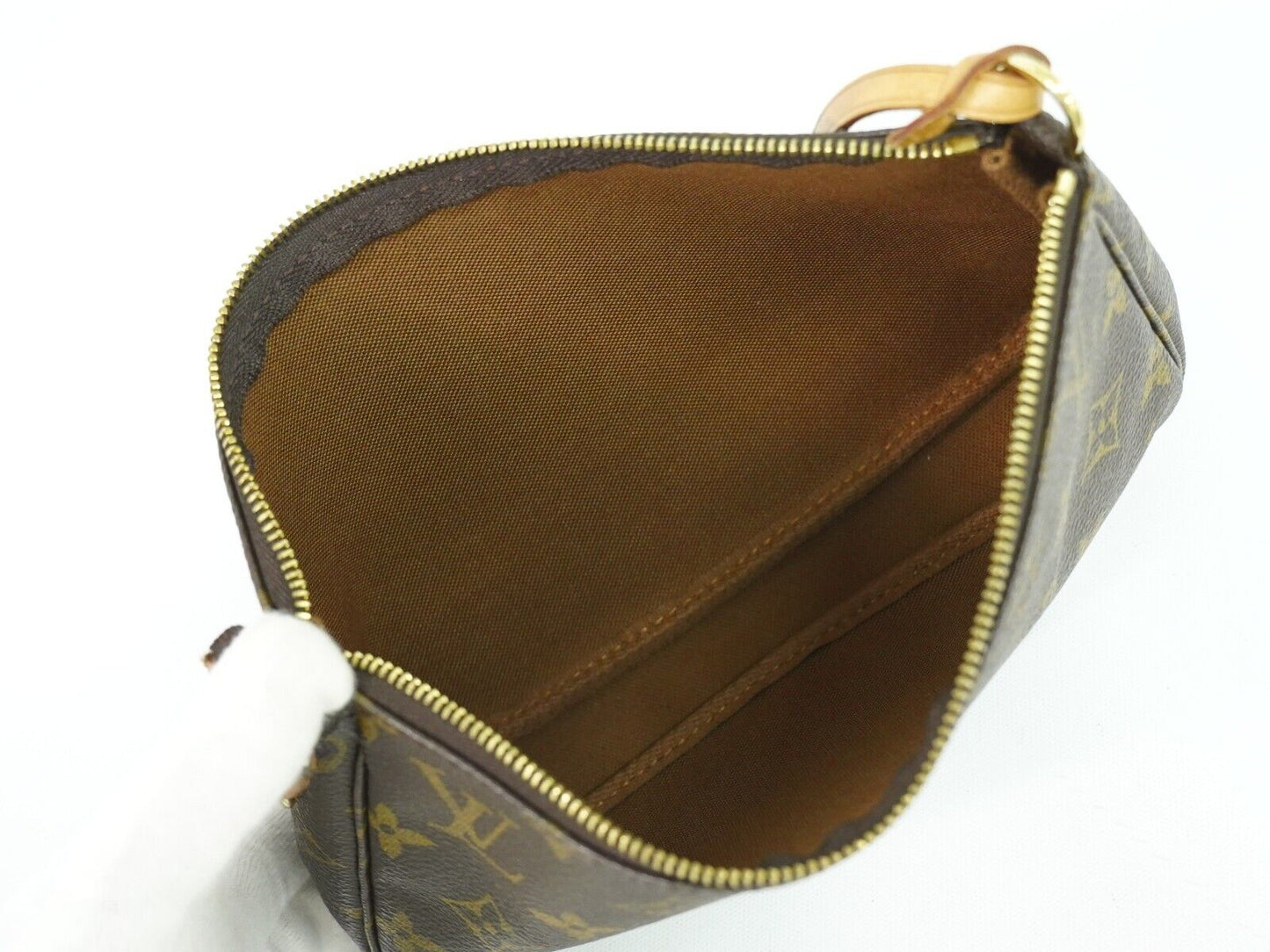 Louis Vuitton Pochette Accessoire, Brown, Canvas, handbag