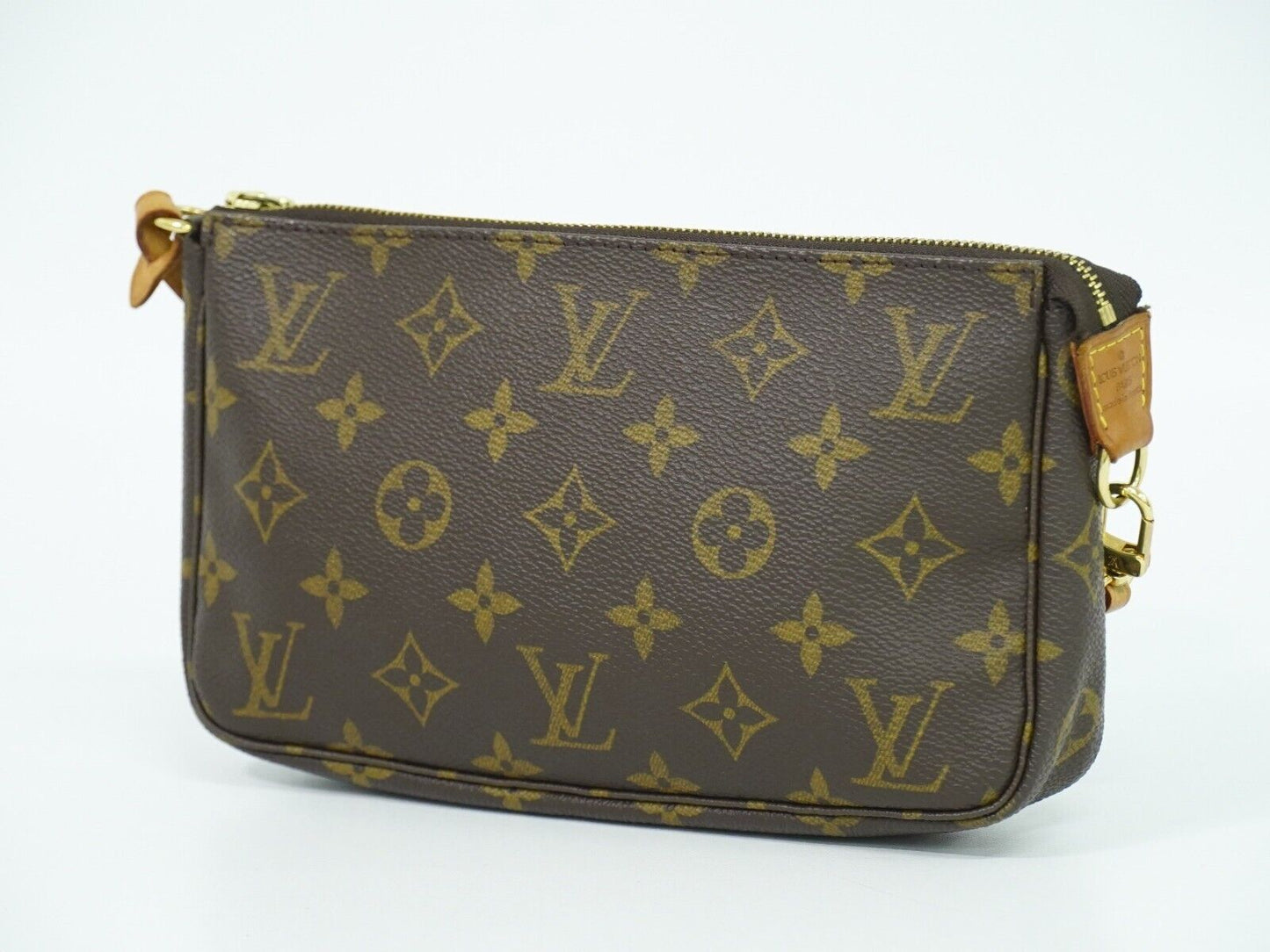 Louis Vuitton Pochette Accessoire, Brown, Canvas, handbag