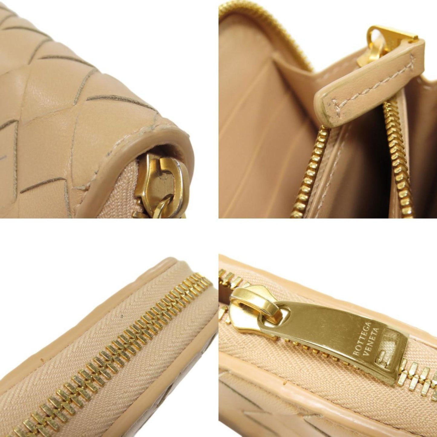 Bottega Veneta, Beige, Leather, wallet
