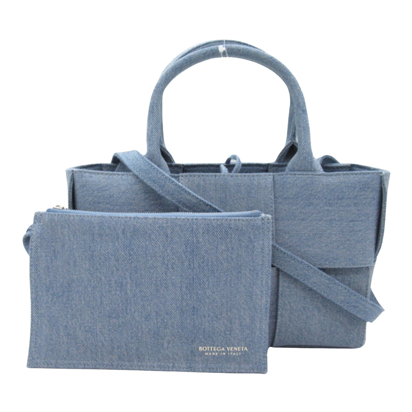 Bottega Veneta Arco, Blue, Denim - Jeans, tote