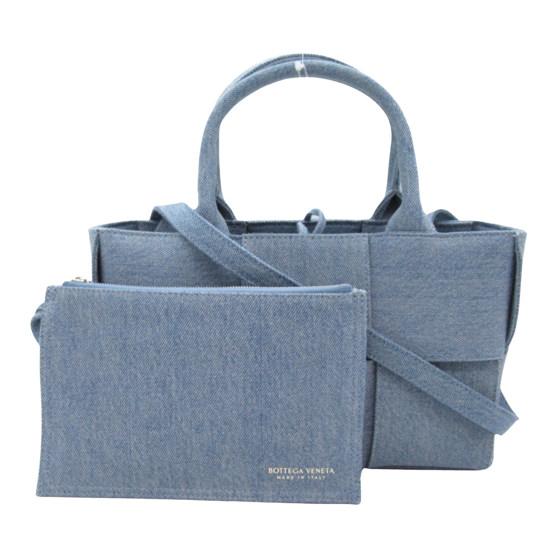 Bottega Veneta Arco, Blue, Denim - Jeans, tote