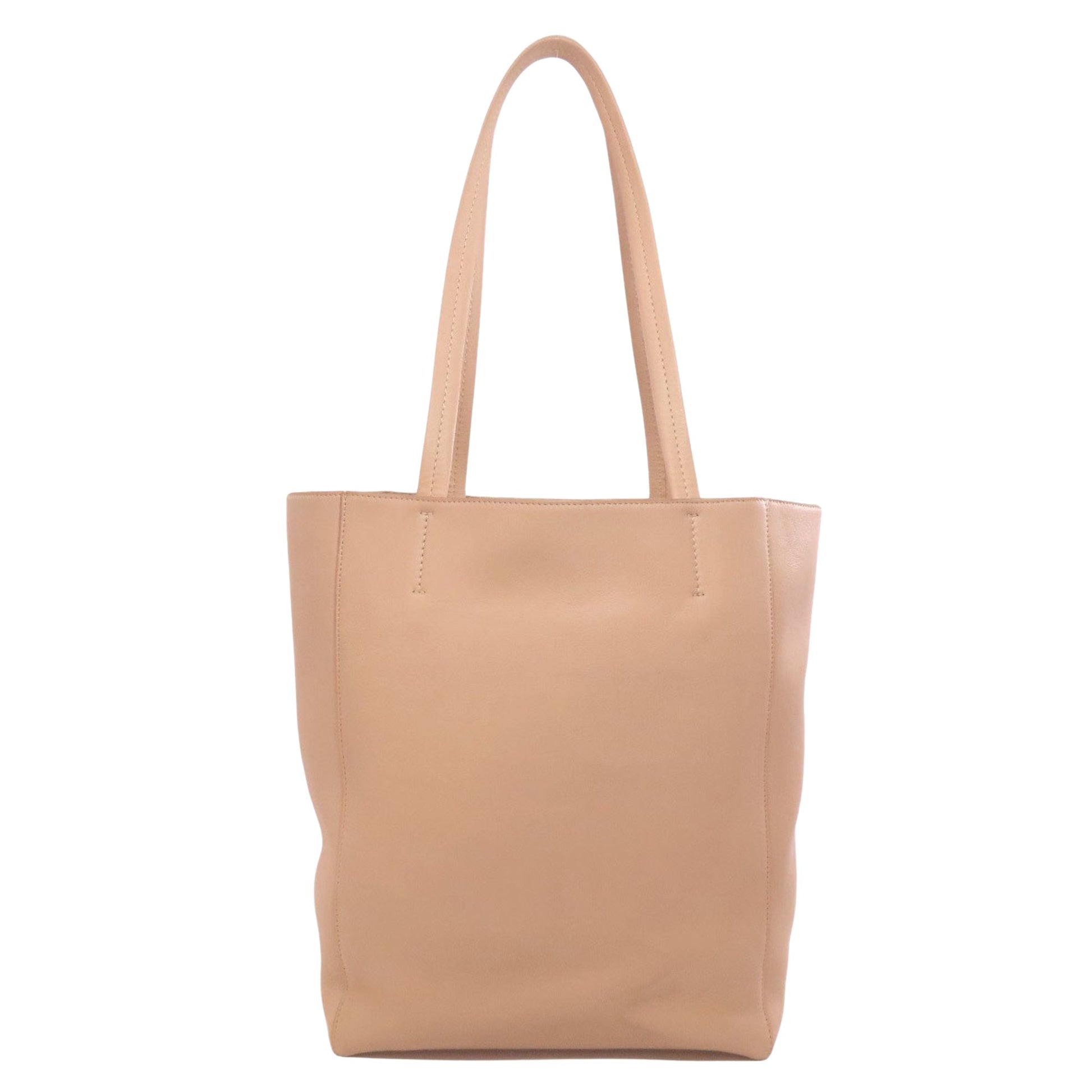 Céline Cabas, Pink, Leather, tote