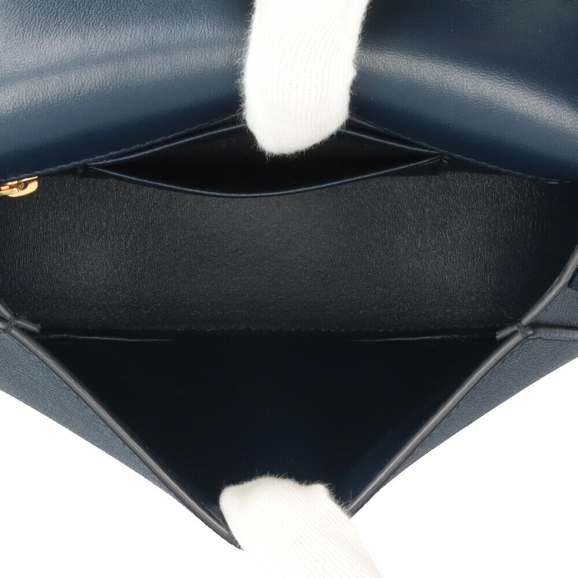 Céline Trotteur, Navy, Leather, shoulder