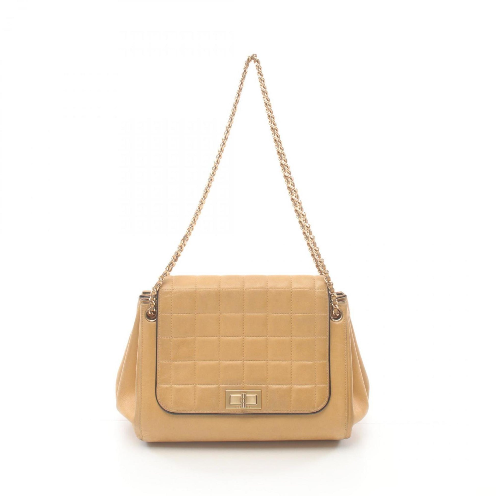 "Chanel 2,55", Beige, Leather, shoulder