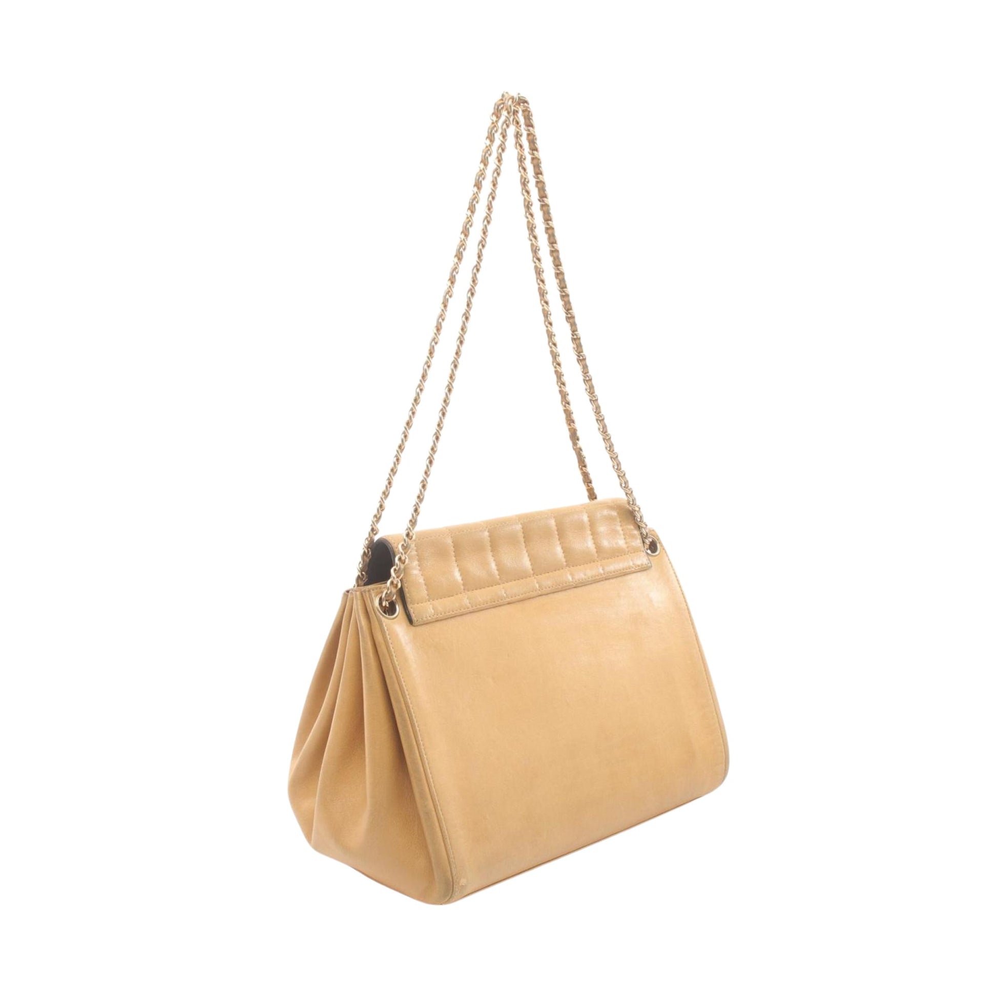 "Chanel 2,55", Beige, Leather, shoulder