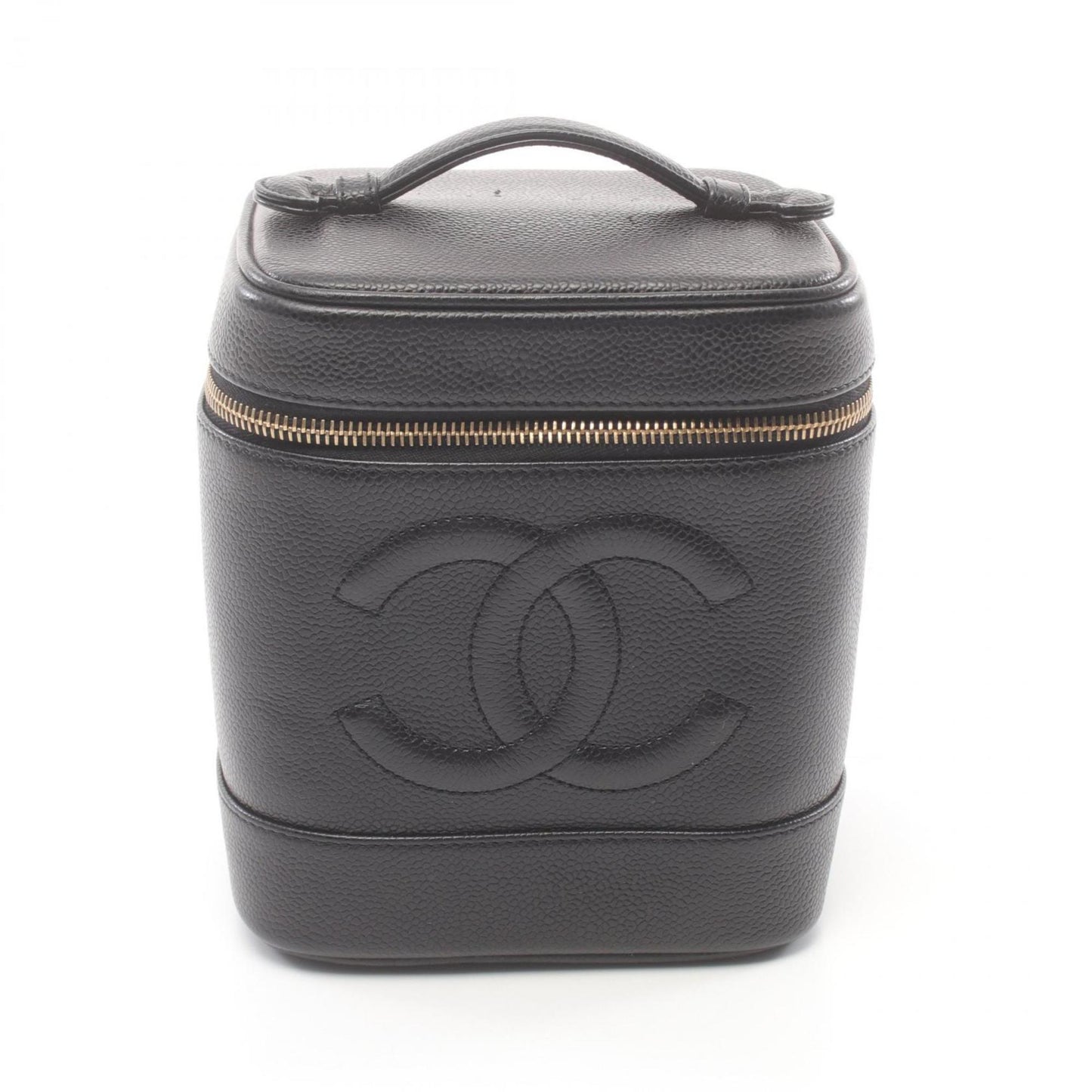 Chanel Vanity, Black, Leather, handbag